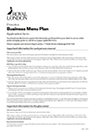 Business Menu Plan application form